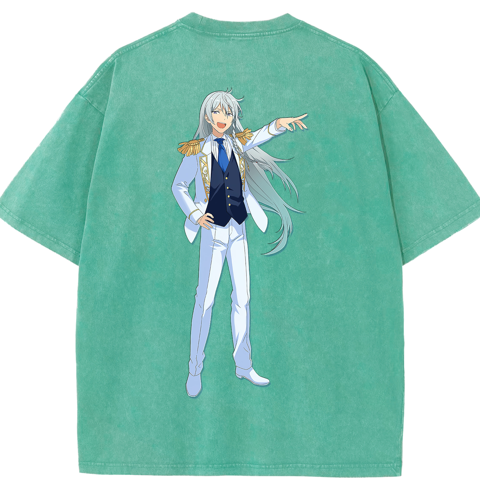 （画像用） あんさんぶるスターズ! Ensemble Stars 綿100% ヴィンテージ風 半袖Tシャツ（背面プリント）